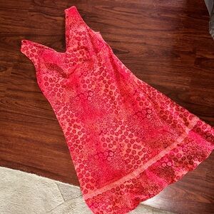 DBY Red and orange Floral Sleeveless Dress